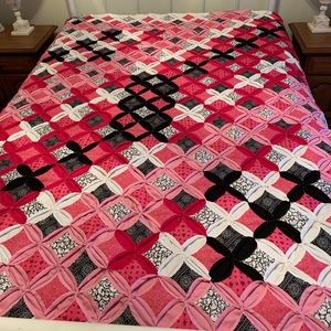 Cathedral Window Quilt handmade.